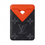 Louis Vuitton Magnet Br&auml;ndi Logo Disain Kaetud L&otilde;uend Kaardihoidja Meeste Kaardihoidja Must Oranž M26028 Basic Set (Bag+Dust Bag)