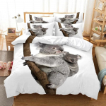 &Auml;mblik ja Loomad Voodipesukomplekt Mikrokiud 3D-tr&uuml;kk Tekikott Queen King Size Moekujundus Tekikott Padjap&uuml;&uuml;ridega 135x200cm