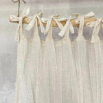1 tk Naturaalne linane kardin Kortsutatud tekstuur Paeltega kinnituv Vahesein Kortsutatud ruumiekraan Kardin Jaapani stiilis Kodu kaunistus W150xL180 cm&Lace up style valge