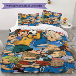 Inazuma Eleven Jalgpalli Muster Voodipesu Tekikott Tekikoti Kate Padjap&uuml;&uuml;r Kodu Kaunistus S&uuml;nnip&auml;evakingitus (1 * tekikott + 2 * padjap&uuml;&uuml;ri ilma s&uuml;damikuta) 155x200cm