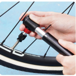 1 komplekt kaasaskantav jalgrattarehvide pump Extra Mini Bike Pump 100PSI alumiiniumisulamist kl&otilde;psatava otsikuga ventiilid Presta/Schrader/Clik jaoks one size beige