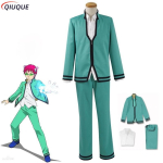Anime Saiki Kusuo no sai-nan Cosplay Kost&uuml;&uuml;m Parukad Meeste &Uuml;likonnad Prillid Peakatted Saiki K katastroofiline elu. Cosplay rekvisiidid S blue