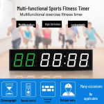LED Spordi Fitness Taimer: Kohandatud loendus-/kellaaeg treeninguks ja v&otilde;istluseks US Plug gray