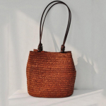 Yogodlns suvine &otilde;lg&otilde;lekott naiste suure mahutavusega kootud &auml;mbrikott Reisi k&auml;sitsi valmistatud kandekott 28x15x26cm pruun