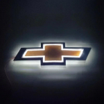 17x5.5cm Auto Tagumine Pagasiruumi LED Embleemi Valgustusega Kleebis Chevrolet Cruze Silverado Captive Traverse Spark Malibu Orlando Equinox jaoks 17x5.5cm valge