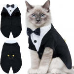 Kass S&auml;rk Vest R&otilde;ivad Kassipeo Sisekleit R&otilde;ivad Ametlikud R&otilde;ivad Pulmakleit Lipsuga Pulm S&uuml;nnip&auml;ev Kass Vest Lipsuklapp Lips (Black,S) must