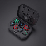 7 tk/komplekt Elektrooniline helendav DND LED-t&auml;ringukomplekt Dungeons and Dragons Liikumisaktiveeritavad pol&uuml;eedrilised t&auml;ringud laadimiskarbiga