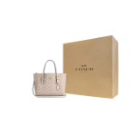 COACH Mollie kaetud l&otilde;uendist kott, ostukott, &otilde;lakott, crossbody kott, k&auml;ekott 25 Naistele Liivakriit Gift Box Set (Basic Set + Yellow Gift Box) beige