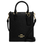 COACH N/S karedast nahast ostukott, k&auml;ekott, &otilde;lakott, crossbody kott Mini naiste must One Size must
