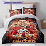 CR7 Voodipesu Tekikomplekt Tekikate Padjap&uuml;&uuml;r Kodu Kaunistus S&uuml;nnip&auml;evakingitus (1 * tekikott + 2 * padjap&uuml;&uuml;ri, ilma s&uuml;damikuta) 140x200cm