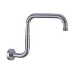 K&otilde;rge t&otilde;usuga S-kujuline du&scaron;i pikendusvars Du&scaron;ipea pikendus Du&scaron;ivars (as the picture,Stainless Steel) gray