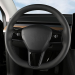 Tesla Model 3 Model Y 2023 2022 jaoks 3 tk Auto siseaksessuaarid Roolidekoratsiooni kleebised S&uuml;sinikkiust liistud