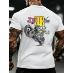 Meeste T-s&auml;rk Valge Joe Bar Team Mootorrattur Graafiline Tr&uuml;kk Vabaaja Streetwear Mootorrattahuvilistele Ja Bikeritele 4XL gray