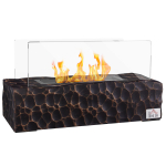 Lauale paigutatav bioetanoolikamin 1,15-liitrise p&otilde;letiga ja 30-45 minutilise p&otilde;lemisajaga. Kestus, Klaaspaneeli ja Leegisummutiga Biokamin, 33x16x18cm, Must 33 x 16 x 18 cm