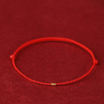 &Auml;&auml;rmiselt &otilde;huke 999 puhta kullast punase niidiga pahkluukett - S&otilde;nniaasta Naiste s&otilde;brap&auml;evakingitus Bracelet/Anklet + Set red