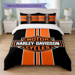 Harley-Davidson Tr&uuml;kiga 3-osaline tekikottide komplekt 1 tekikott ja 2 padjap&uuml;&uuml;ri Pehme voodipesu Koduseks Magamistoaks 180cm*210cm