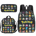 Uus Pokemon Pikachu seljakott lastele ja &otilde;pilastele Mugav pol&uuml;ester Kerge koolikott 3pcs