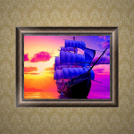 Huacani DIY 3D teemantmaal maastik tikandid rist&otilde;mblus kodukaunistus 25*35 cm