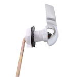 Universaalne WC-paagi loputushoob, metallist mutriga kroomviimistlusega k&auml;epide sobib enamiku tualettruumidega