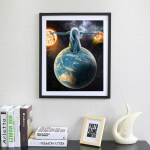 Teemant 5D DIY teemantmaal  Universumi naine  3D tikandiga ristpistes mosaiikmaal 20X30CM