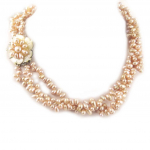 Les Tr&eacute;sors De Lily [C9063] &ndash; kaelakee 'Ana&iuml;s Biwa' roosa Heleroosa