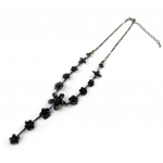 Les Tr&eacute;sors De Lily [N8442] - Collier Cr&eacute;ateur 'Paradis Floral' noir must