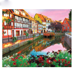 T&auml;isteemanttikandid 5d teemantmaalide allahindlus Amsterdami maastiku mosaiikkunsti tikandid 20X30CM