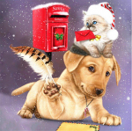 Teemantmaaling Loomade Teemanttikandid Koer J&otilde;ulud Teemantristpistes 30x30CM