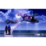 T&auml;ielik 5D Teemantmaaling Taevas ruumi maastik Tikand Ristpistes Kodukaunistus K&auml;sitsi valmistatud kingitus 25x30cm