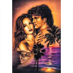 T&auml;ielik 5D isetehtud teemantmaal, armastus meeste ja naiste teemanttikandid, t&auml;ispistes ristpistes kodukaunistus, k&auml;sitsi valmistatud kingitus 20x30cm