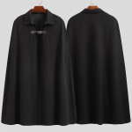 INCERUN meeste mood, varrukateta keeb, cosplay topid kardigan mantlid meeste &uuml;hev&auml;rvilised manteau 2XL must