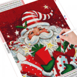 5D t&auml;isruudu teemanttikandid multifilm K&auml;sit&ouml;&ouml; teemantmaaling J&otilde;uluvana k&auml;sit&ouml;&ouml;komplekt Multifilm Talvine sisekujundus koduks Full Round (20X30CM)