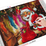 Teemanttikandite m&uuml;&uuml;k J&otilde;uluvana 5D DIY Teemantmaaling J&otilde;ulumosaiik Multifilm K&auml;sit&ouml;&ouml; P&uuml;hadekingitus Full Round (20X30CM)