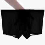 Ice Silk meeste aluspesu siidine keskmine v&ouml;&ouml;koht tasase nurgaga l&auml;bipaistev suvine seksikas hingav U-kumer &uuml;li&otilde;huke bokser 4XL