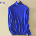 Villane puhas ka&scaron;miir kampsun naiste kootud kilpkaelusega ka&scaron;miir kampsun, elastsuspull Femme k&otilde;rge kaelusega kuduvad kampsunid kampsun L sinine