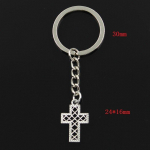 Mood Hollow Grid Cross 24x16mm ripats 30mm v&otilde;tmehoidja metallkett h&otilde;bedane v&auml;rv meeste autohoidja kingitus suveniirid v&otilde;tmehoidja h&otilde;be