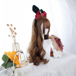 Bybrana naiste pikad juuksed, pruunid lainelised tukk, igap&auml;evane kandmine Lolita Cosplay s&uuml;nteetilised juuksed 60cm
