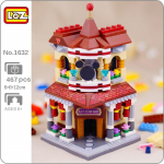 LOZ 1632 City Street Ostukeskus Pood Kauplus Turu Arhitektuur Mudel DIY Mini klotsid Tellised Ehitusm&auml;nguasi ilma kastita