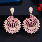 WWJ romantilised lilleroosi punased tsirkoonk&otilde;rvar&otilde;ngad mitmev&auml;rviline