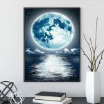 Teemantkunsti maalikomplektid 5D Drill Jewel Moon Paint numbrite j&auml;rgi t&auml;iskasvanutele ja lastele sobib suurep&auml;raselt l&otilde;&otilde;gastumiseks ning kodu ja toa seinte kaunistamiseks Full Round 20x30CM