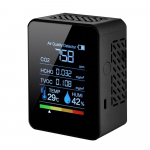 3in1/5in1CO2 arvesti digitaalne temperatuuri niiskuse tester s&uuml;sinikdioksiidi TVOC HCHO detektor &otilde;hukvaliteedi monitor 3 in 1 White