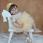 BZDOLL 60 CM 3D-v&auml;rviga Nahk, Pehme Silikoon Reborn Toddler Baby Doll M&auml;nguasi T&uuml;drukutele Elutruu 24-tolline Printsess Tayra Kleit Up Alive Bebe 60cm 3D-paint Skin Doll