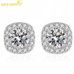 SACE GEMS klassikalised vasesulamist ruudukujulised 5A tsirkoonk&otilde;rvar&otilde;ngad naistele pulmapeo kingitused valge