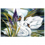 3D-teemanttikandid Loomade luigemaaling Ristpistega &uuml;mmargune kivimaaling Full Round 20x25CM