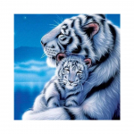 5D DIY Teemantmaali Loom Tiiger Rhinestone Pilt T&auml;is teemanttikandid Mosaiik Kodukaunistamise komplekt Kingitused lastele Full Round 20x20CM
