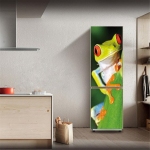 K&uuml;lmiku kleebis ukse kate Punane veinikapp 3D isekleepuv kile uks Vin&uuml;&uuml;l k&uuml;lmkapi katte kleebised tapeedikleebised PVC kunst 60x180cm