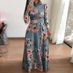 Suvine pikk kleit Lilletr&uuml;kiga Elegantne kleit Tuunika Maxi Kleit Naiste &Otilde;htukleit P&auml;ikesekleit S