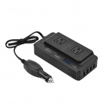 200 W auto toiteinverter DC 12V kuni AC 220V muundur 2 vahelduvvoolu pistikupesaga 4 USB-porti sisse/v&auml;lja l&uuml;liti US Plug must