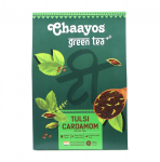 Roheline tee Tulsi ja kardemoniga (100 g), Tulsi kardemoni roheline tee, Chaayos