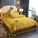 Neljaosaline talvine voodipesukomplekt Kvaliteetne paksendatud flanell twin 4pcs